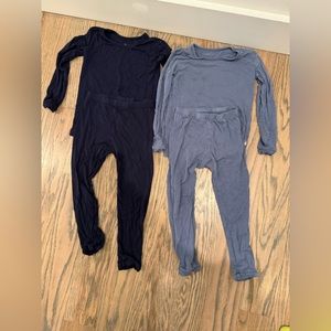 Two 4T blue Kyte baby pajama sets